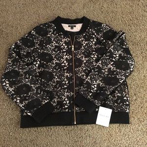 Stella & Dot Danielle Lace Bomber Jacket